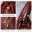7628 Mini Bucket Bag Cowhide Leather Drawstring Crossbody Handbag with Chain Shoulder Strap for Women - Red - 7