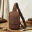 X9270 Chest Bag Vintage Crazy Horse Genuine Cow Leather Shoulder Bag for Travel Daily - Coffee - 3
