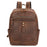 2360 Genuine Cow Leather Backpack for 15 inch Laptop Business Travel Bag with Multi-compartment - Coffee - 1