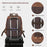 2360 Genuine Cow Leather Backpack for 15 inch Laptop Business Travel Bag with Multi-compartment - Coffee - 2
