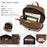 2360 Genuine Cow Leather Backpack for 15 inch Laptop Business Travel Bag with Multi-compartment - Coffee - 3