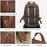 2360 Genuine Cow Leather Backpack for 15 inch Laptop Business Travel Bag with Multi-compartment - Coffee - 4