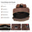 2452 Genuine Cow Leather Backpack Large Capacity 14 inch Laptop Rucksack for Business Travel - Coffee Crazy Horse Texture - 4