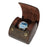 Q8078 Single Watch Travel Case Genuine Cow Leather Watch Storage Box Portable Roll Organizer - Coffee - 1