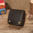 Q8078 Single Watch Travel Case Genuine Cow Leather Watch Storage Box Portable Roll Organizer - Coffee - 2