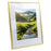 A4 Size 21x29.7cm Metal Picture Frame Aluminum Alloy Acrylic Glass Wall Mounted Photo Frame - Gold - 1