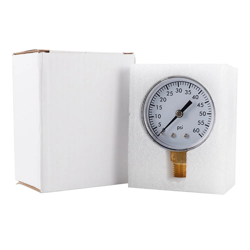 TS-50-60PSI High Precision Pressure Gauge 50mm 0-60PSI Radial Mount 1 / 4 NPT Brass Thread for Industrial HVAC - 4