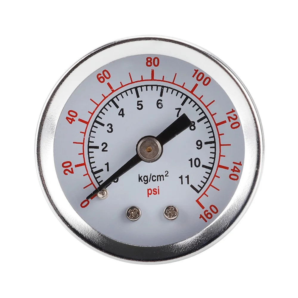 TS-40-160Psi Pressure Gauge 40mm Dial Dual Scale Axial Mount 1 / 8 NPT Oil Water Air Vacuum - 1