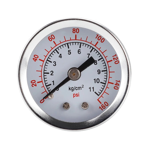 TS-40-160Psi Pressure Gauge 40mm Dial Dual Scale Axial Mount 1 / 8 NPT Oil Water Air Vacuum - 1