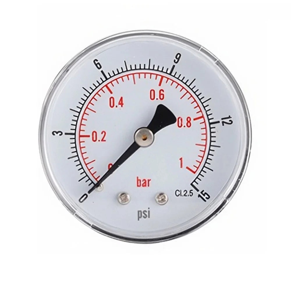 TS-Y50Z4 Series 50mm Axial Pressure Gauge High Precision Oil Filled Vacuum for HVAC Industrial - TS-Y50Z4-15psi - 1