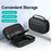 USAMS Jane09 8-inch Digital Storage Bag PU + EVA Waterproof Shockproof Carrying Case - Black - 4