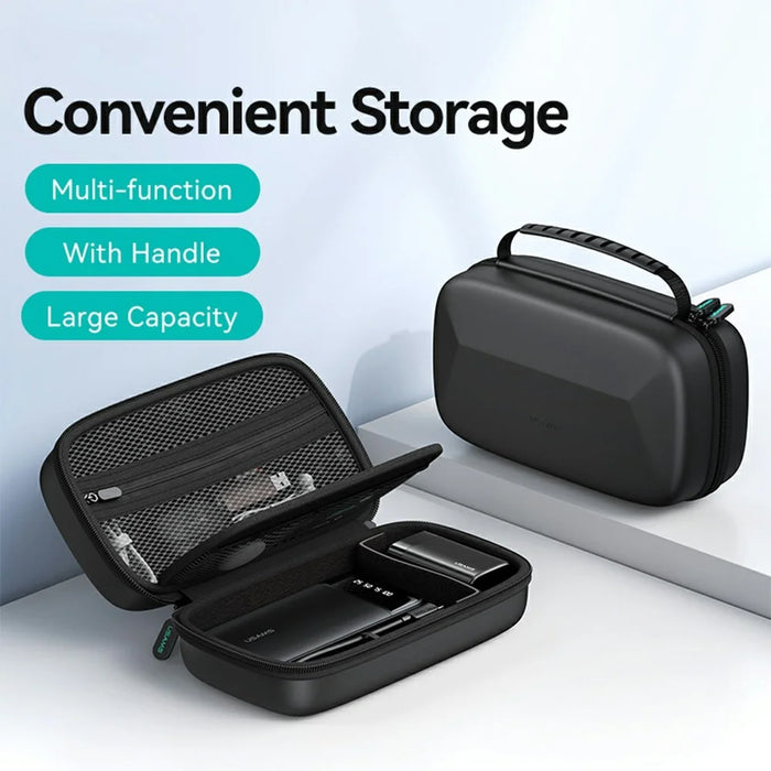 USAMS Jane09 8-inch Digital Storage Bag PU + EVA Waterproof Shockproof Carrying Case - Black - 4