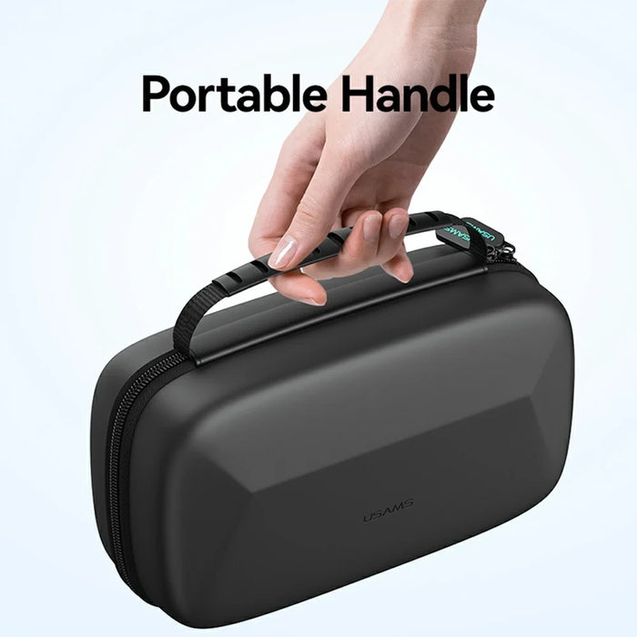 USAMS Jane09 8-inch Digital Storage Bag PU + EVA Waterproof Shockproof Carrying Case - Black - 6