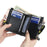BAELLERRY D3215 Short Wallet PU Leather Card Holder Cash Storage Bag with Dual Zipper Pocket - Black - 4