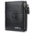 BAELLERRY D3215 Short Wallet PU Leather Card Holder Cash Storage Bag with Dual Zipper Pocket - Black - 6