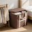 45x33x25cm Non-Woven Fabric Large Capacity Storage Bag with Handles for Clothes Bedding - Brown - 7
