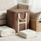 50x50x60cm Non-Woven Fabric Large Capacity Storage Bag with Handles for Clothes Bedding - Brown - 5