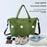 Collapsible Travel Tote Bag Lightweight Nylon Expandable Luggage Handbag with Shoulder Strap - Forest Green - 4