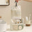 Hanging Toiletry Bag Taslon Fabric Cosmetic Storage Pouch for Travel - Beige - 2