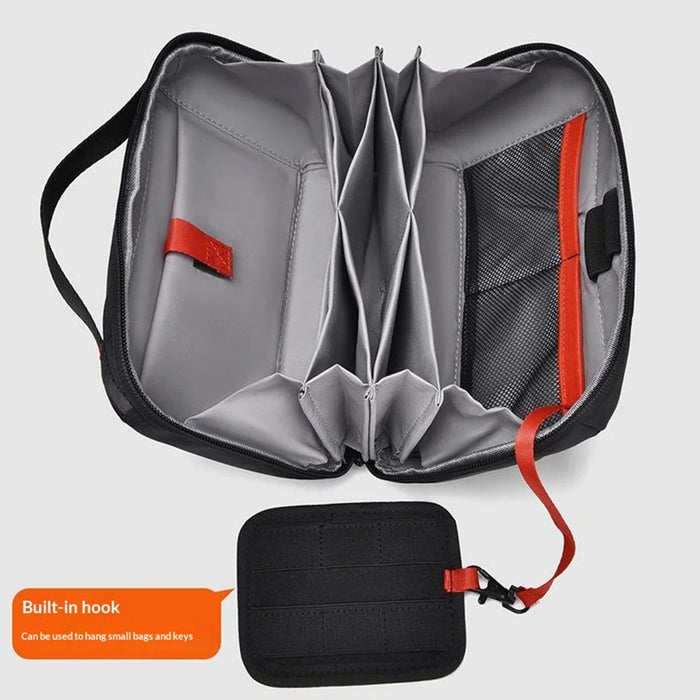 Accordion Style Storage Bag Multi-Compartment Waterproof Large Capacity Travel Organizer for Gadgets - Blue - 6