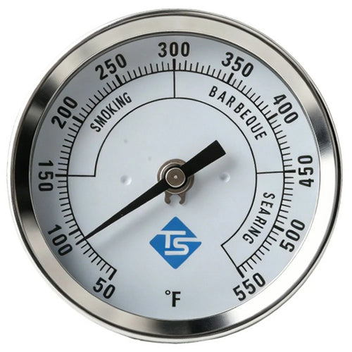 TS-BX84 50-550 Degrees Fahrenheit Bimetallic Thermometer 83mm Dial Stainless Steel for Oven Grill Boiler - 1