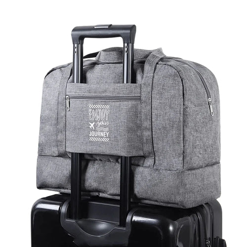 Size S Waterproof Travel Bag with Shoe Compartment Dry Wet Separation Fitness Bag for Gym Swimming - Gray - 1