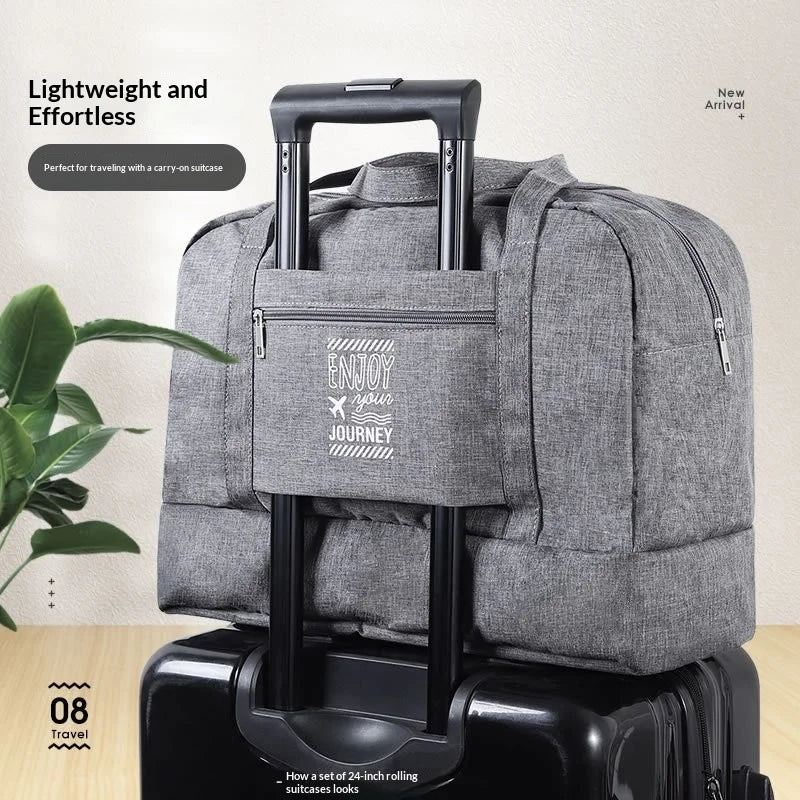 Size L Waterproof Travel Bag with Shoe Compartment Dry Wet Separation Fitness Bag for Gym Swimming - Gray - 2