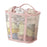 35x22x37cm Hanging Laundry Basket Wall Mounted Dirty Clothes Mesh Storage Bag for Bathroom Bedroom - Light Pink - 1