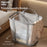 35x22x37cm Hanging Laundry Basket Wall Mounted Dirty Clothes Mesh Storage Bag for Bathroom Bedroom - Light Pink - 2