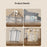 40x26x40cm Hanging Laundry Basket Wall Mounted Dirty Clothes Mesh Storage Bag for Bathroom Bedroom - Light Pink - 3