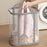 40x26x40cm Hanging Laundry Basket Wall Mounted Dirty Clothes Mesh Storage Bag for Bathroom Bedroom - Light Pink - 6