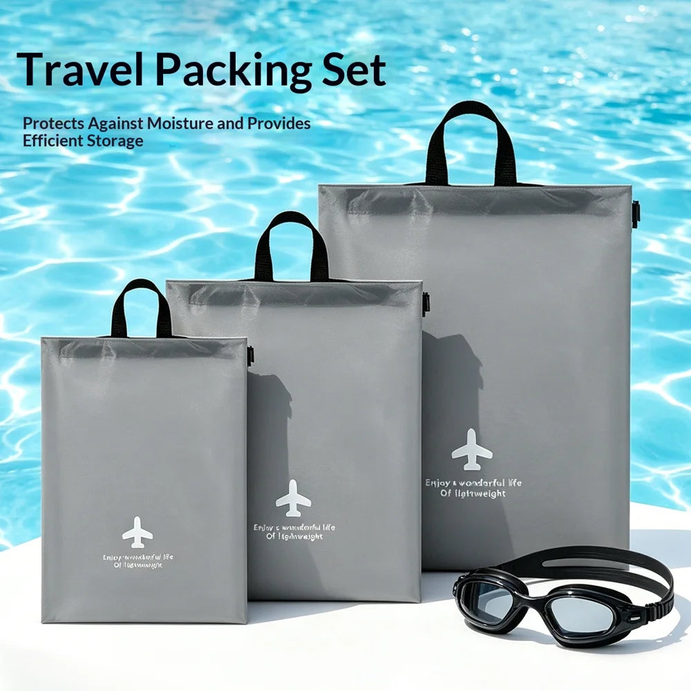 Size S Waterproof Travel Bag Wet Dry Storage Pouch with Handle for Sports Swimming Outdoor - Green - 3
