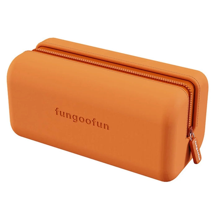 FUNGOOFUN Rectangle Shape Digital Accessories Storage Case Mouse Power Bank Cable Charger EVA Carrying Bag - Orange - 1
