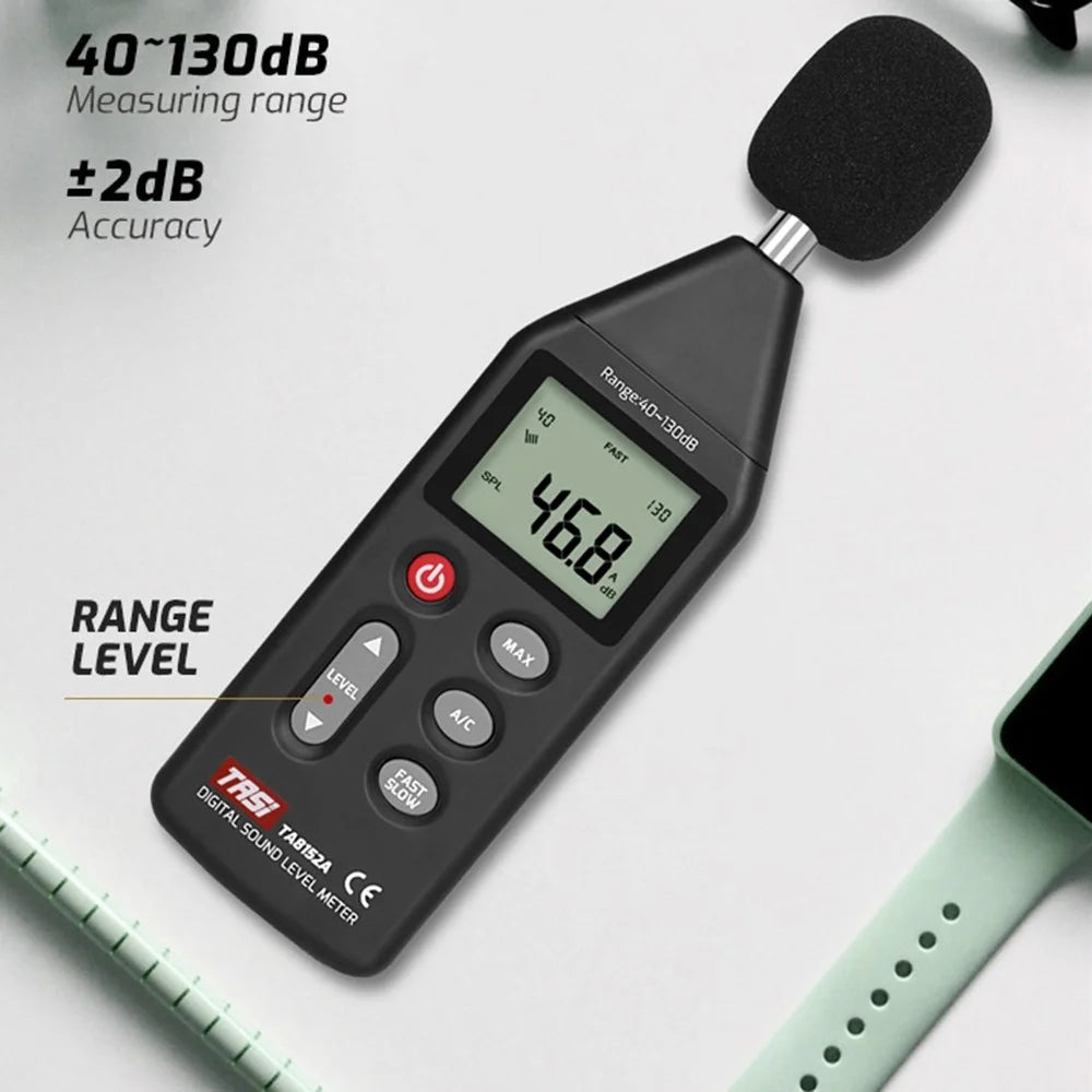 TASI TA8152A LCD Display Digital Sound Level Meter Noise Measuring Audio Detector Volume Decibel Tester - 2