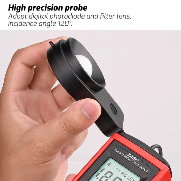 TASI TA8133 High Precision Light Meter 0.1-200000 Lux Digital Luxmeter Integrated Illuminometer Photometer Tester - 3
