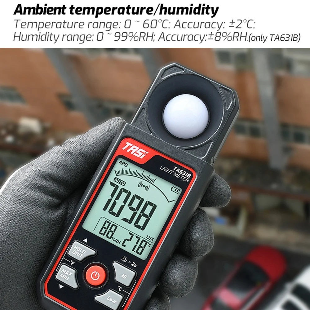 TASI TA631B Digital Light Meter Photography Luxmeter 0.1-300000LUX Illuminometer Lux / FC Measure Photometer Tester - 2