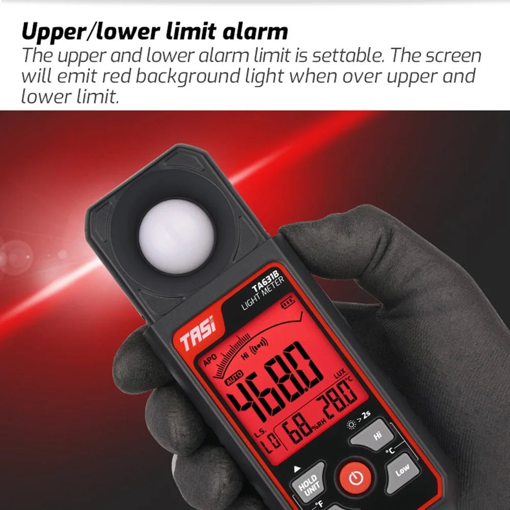 TASI TA631B Digital Light Meter Photography Luxmeter 0.1-300000LUX Illuminometer Lux / FC Measure Photometer Tester - 3