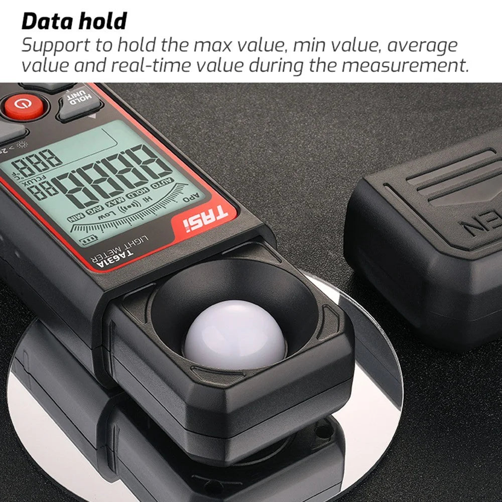 TASI TA631B Digital Light Meter Photography Luxmeter 0.1-300000LUX Illuminometer Lux / FC Measure Photometer Tester - 5