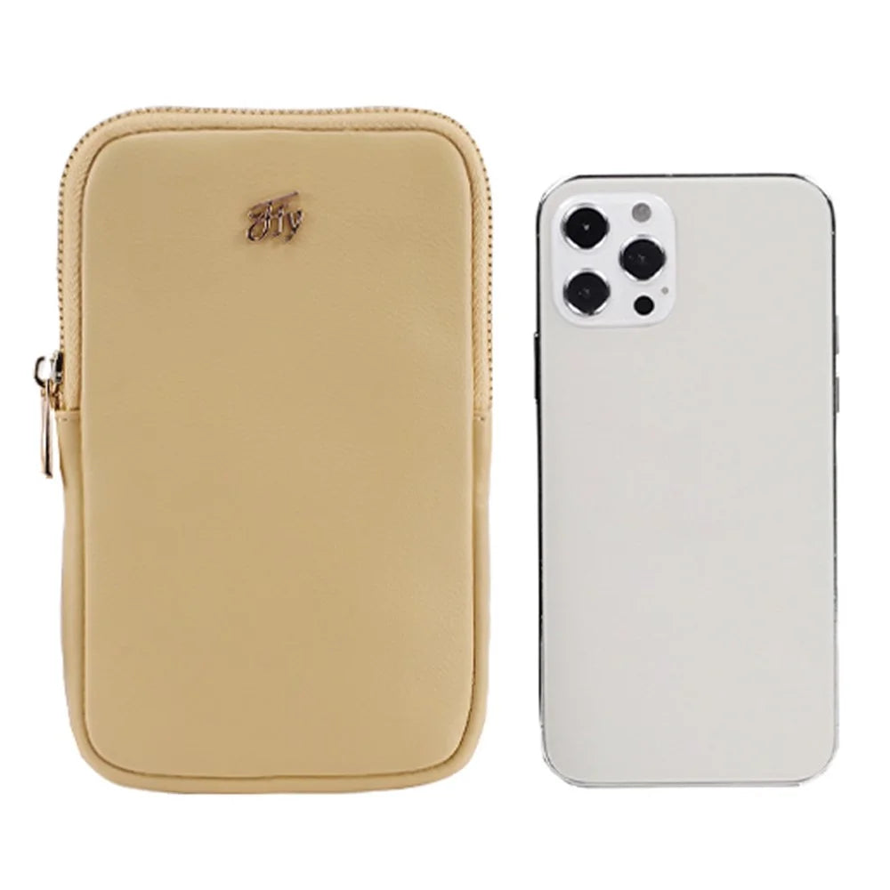 FFY FY17020-34 PU Leather Cellphone Purse Card Slots Design Women Crossbody Bag Small Shoulder Bag - Pink - 4