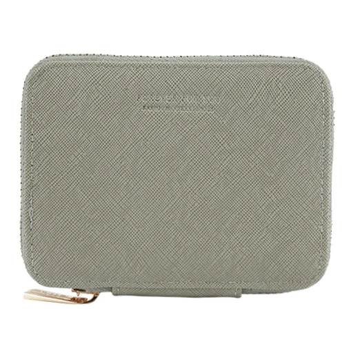 FFY FY1022-49 Portable Key Case Cross Texture PU Leather Key Holder Zipper Bag with 6 Hooks and 2 Card Slots - Grey - 1