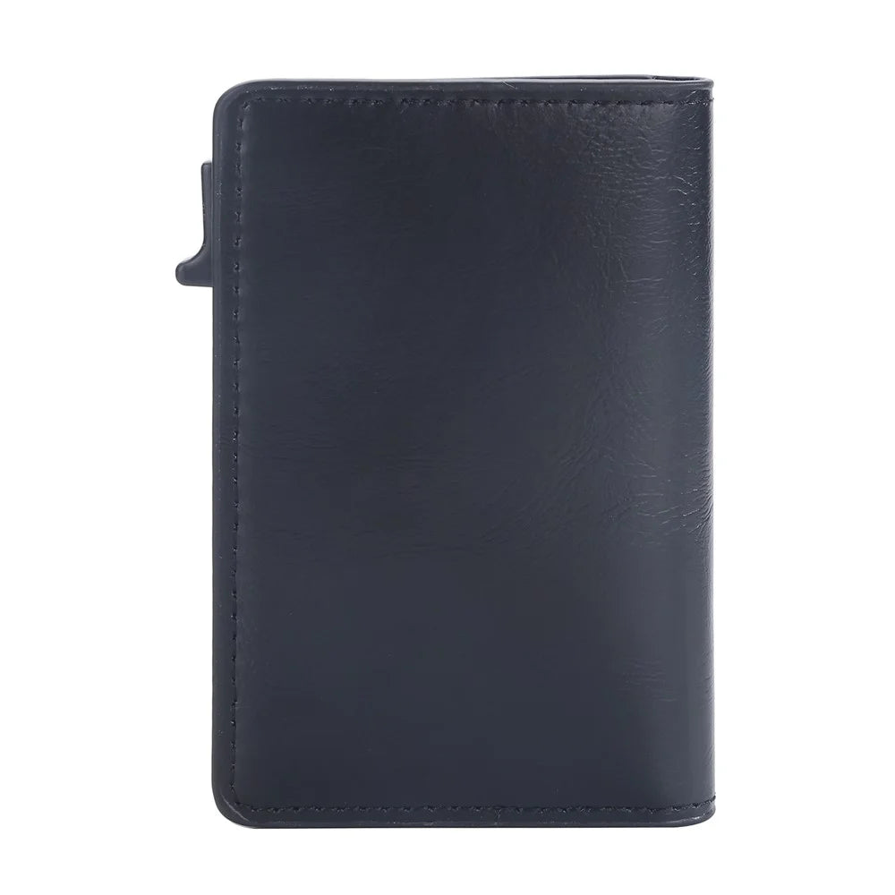 BAELLERRY K9197 RFID Blocking PU Leather Credit Cards Storage Bag with Side Push Buckle - Black - 3