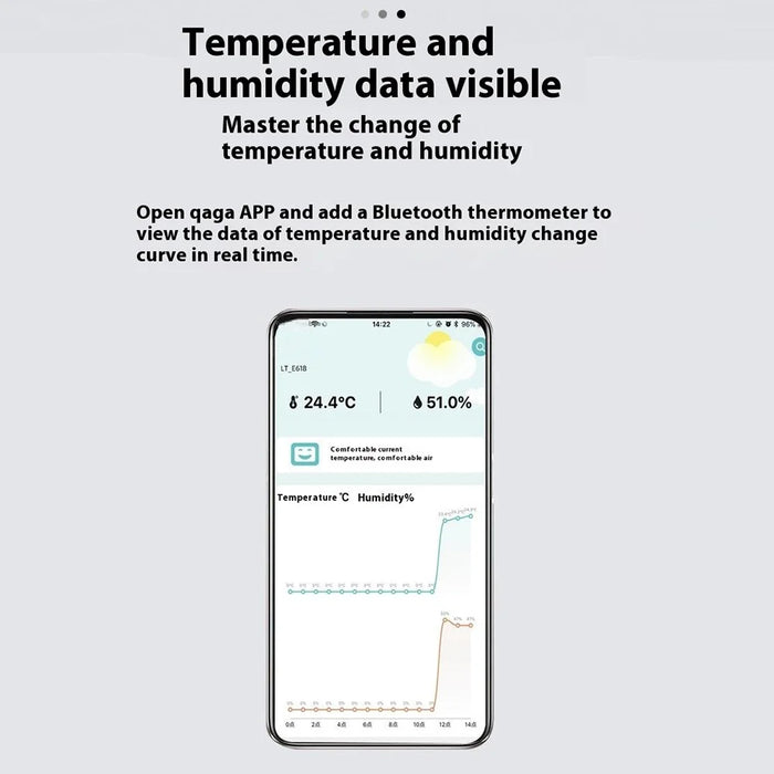 YZ6045 Bluetooth-compatible Thermometer Hygrometer Smart Digital Mini Indoor Wireless Temperature Humidity Sensor - 6