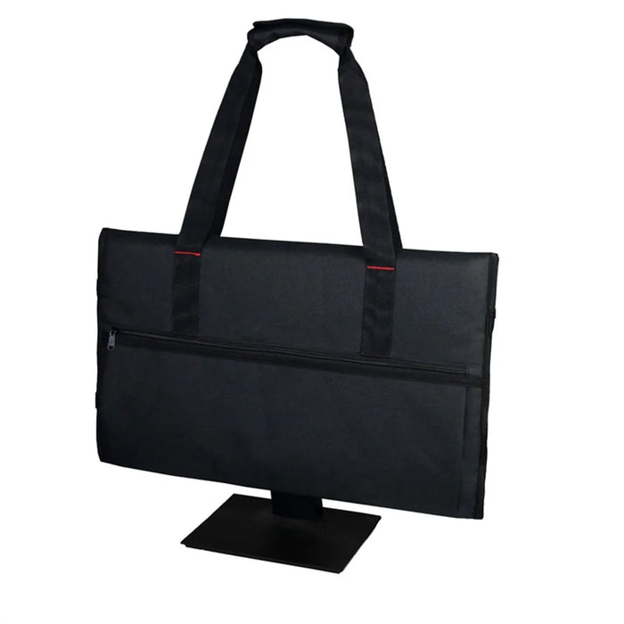 Travel Carrying Bag for Desktop Computer Monitor, Protective Storage Bag Monitor Dust Cover with Carry Handle - Black - 1