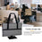 Travel Carrying Bag for Desktop Computer Monitor, Protective Storage Bag Monitor Dust Cover with Carry Handle - Black - 4