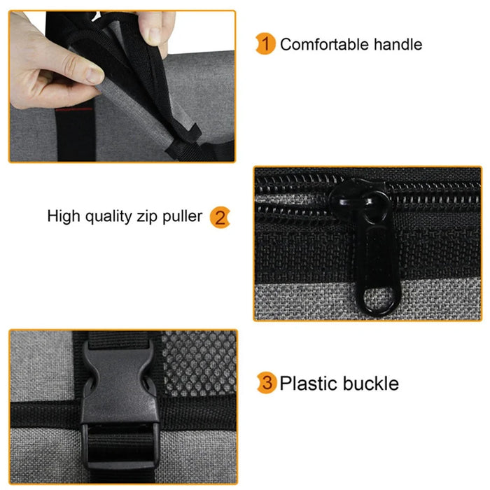 Travel Carrying Bag for Desktop Computer Monitor, Protective Storage Bag Monitor Dust Cover with Carry Handle - Black - 5