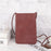 8860 Vertical Style Cowhide Leather Shoulder Bag Wallet Coin Card Phone Pouch with Long Strap - Red - 6