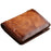 MANBANG 00877 Genuine Leather Tri-fold Wallet Classic Style RFID Blocking Card Pouch Billfold Coin Cash Money Purse - Yellowish-brown - 1