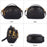 8897 Cowhide Leather Crossbody Shoulder Bag Zippered Pocket Handbag with Handle Strap for Women, Girls - Black - 6