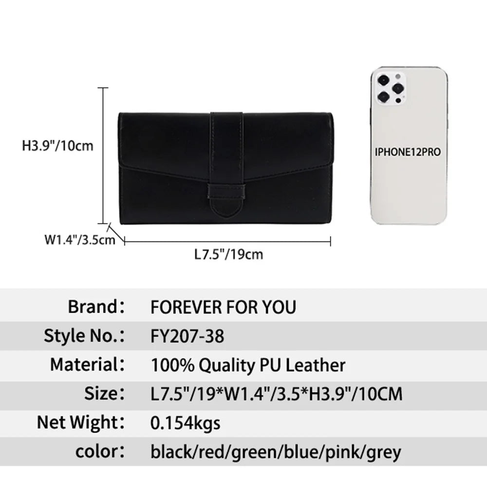FFY FY207-38 Stylish Women PU Leather Tri-fold Wallet Multi Card Slots Clutch Bag Purse - Green - 6