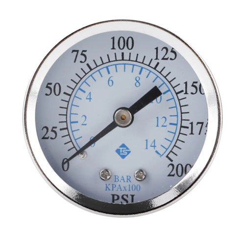 TS-50-14bar 0-200 PSI Test Range Oil Pressure Gauge 1 / 4'' NPT Bottom Mount Pressure Gauge Dual Scale Water Pressure Gauge - 1